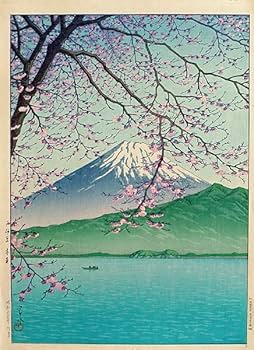 木版画「宝多の棲む村②」 Amazon.co.jp: 小原古邨 版画 蓮に雀 49×26.5cm 複製 : ホビー